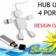 Un omino Hub USB